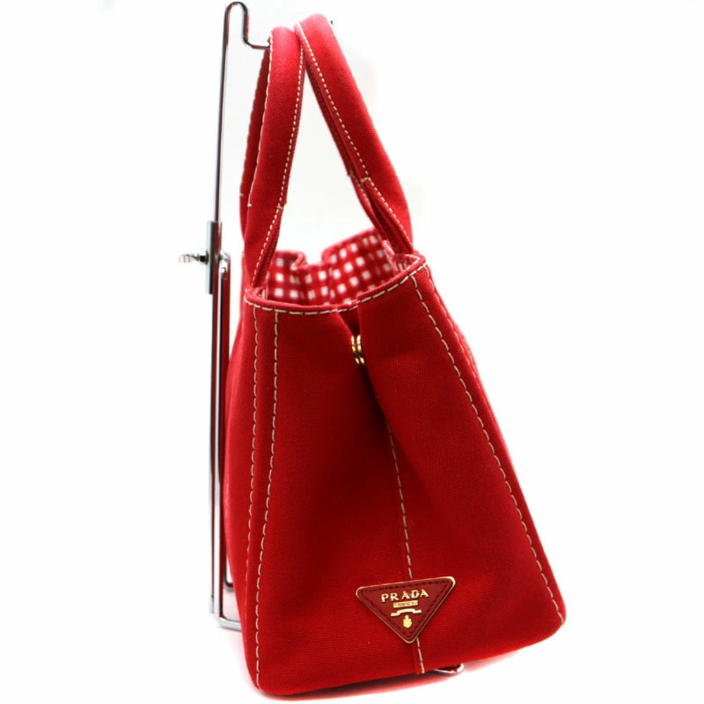 PRADA Canapa 2way Tote Hand Canvas Shoulder Bag - Picture 4 of 6
